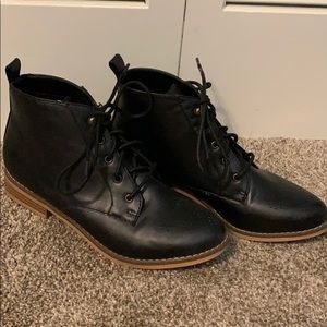 Black lace up boots